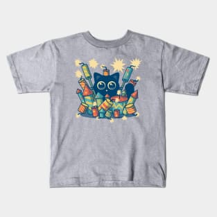 Explosive Kitty - Happy new year Kids T-Shirt